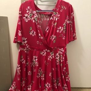 Pink Torrid spring/summer/fall short sleeve dress